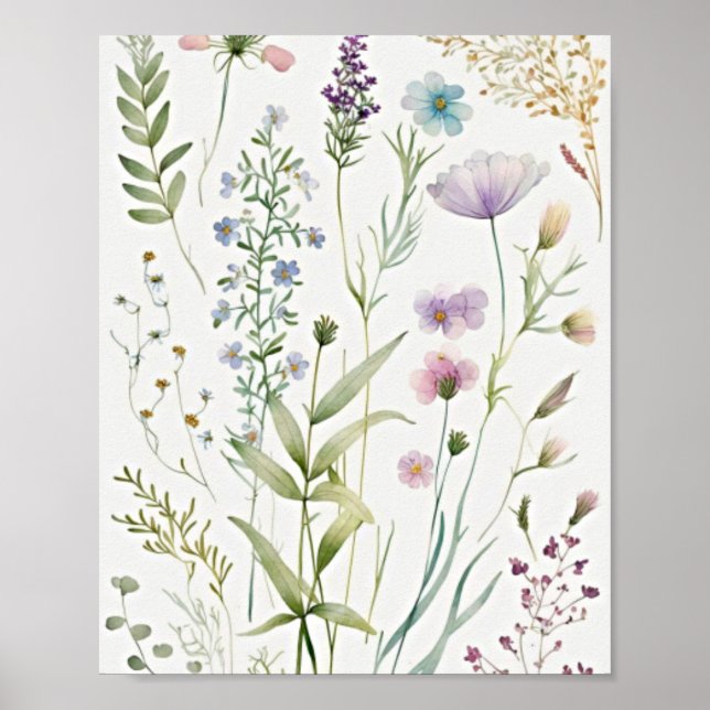Watercolor floral poster (Front)