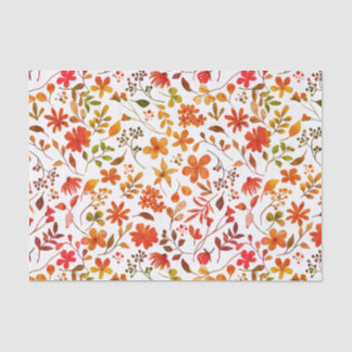 Watercolor Floral Print Small Tissue Paper