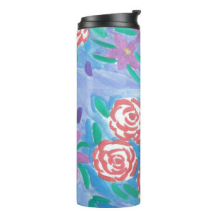 Watercolor Floral Print Tumbler