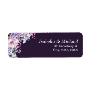 Watercolor Floral Purple Wedding