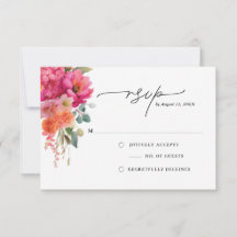 Watercolor Floral Response Card