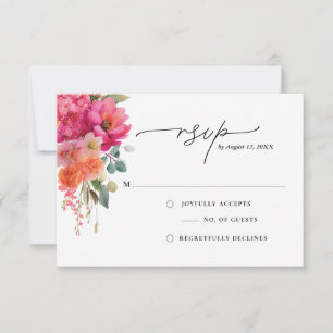 Watercolor Floral Response Card