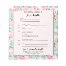 Watercolor Floral School Note Excuse 1 Child