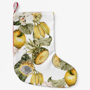 Watercolor floral seamless pattern. Hand painted l Small Christmas Stocking
