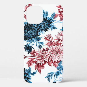 Watercolor floral seamless pattern on white backgr iPhone 12 case