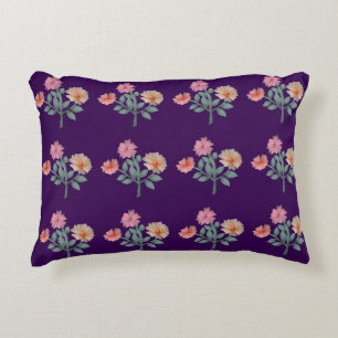 Watercolor Floral Seamless Pattern Soft Pastel  Decorative Cushion