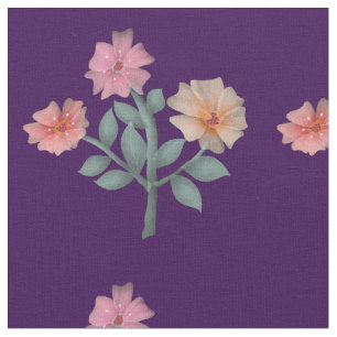 Watercolor Floral Seamless Pattern Soft Pastel  Fabric