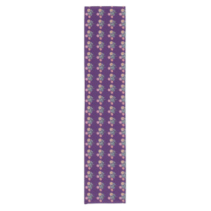Watercolor Floral Seamless Pattern Soft Pastel  Short Table Runner