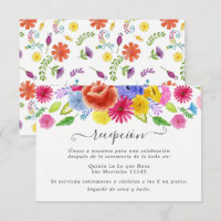 Watercolor Floral Spanish Fiesta Wedding Reception
