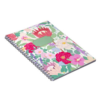 Watercolor Floral Spiral Photo Notebook