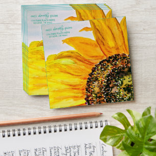 Watercolor Floral Sunflower Envelope