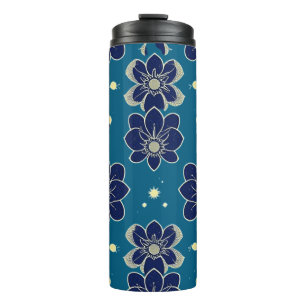 Watercolor Floral Symphony – Seamless Botanical  Thermal Tumbler
