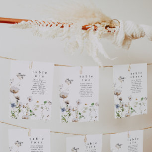 Watercolor Floral Table Cards