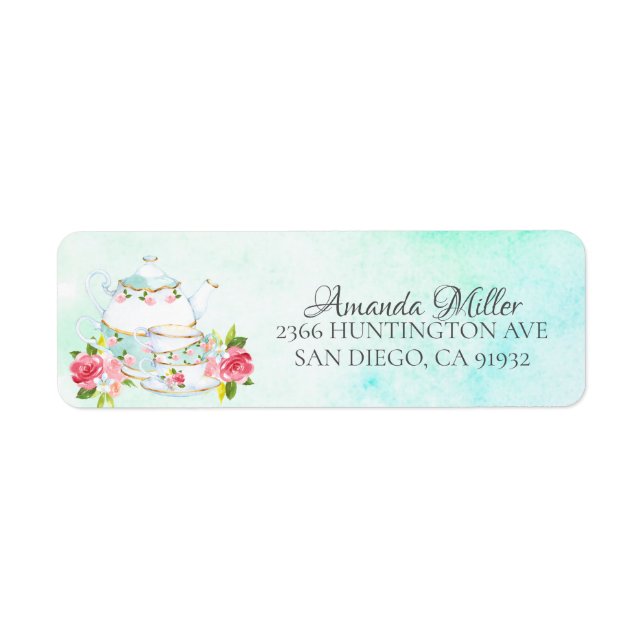 Watercolor Floral Tea Bridal Shower (Front)