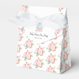 Watercolor Floral Tea Party Baby Shower Favour Box
