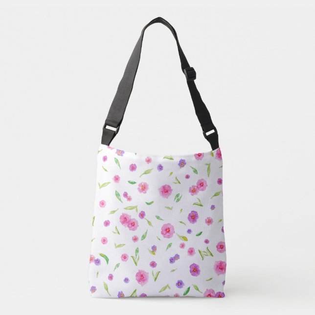 Watercolor Floral Tote | Flower Gifts for Mom (Front)