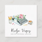 Watercolor Floral Typewriter | Accountant