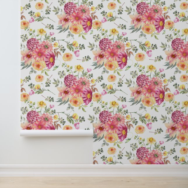WAtercolor floral Wallpaper (Application)