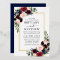 Watercolor Floral Wedding Blue 2 Frame Gold