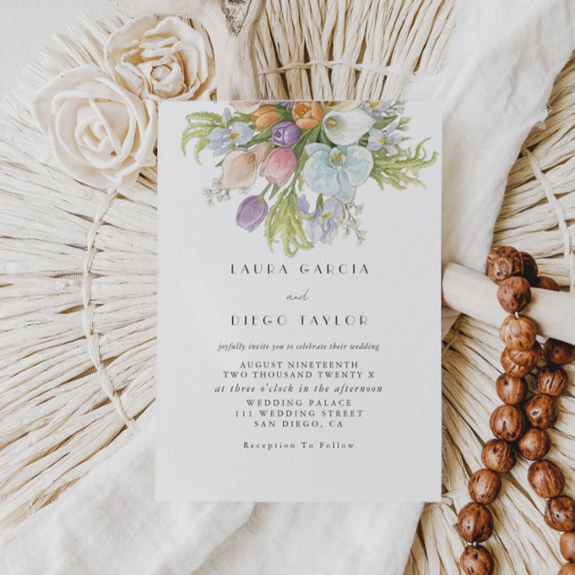 Watercolor Floral Wedding Invitation (Creator Uploaded)