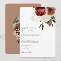 Watercolor Floral Wedding Invitations