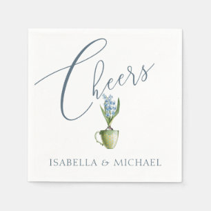 Watercolor Floral Wedding Personalised Napkin