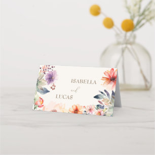 Watercolor Floral Wedding Place Card