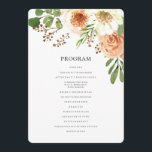 Watercolor Floral Wedding Programme<br><div class="desc">Composed of serif typography. All against a backdrop of white background with watercolor florals and foliage. 

This is designed by White Paper Birch Co.,  exclusive for Zazzle.

Available here:
http://www.zazzle.com/store/whitepaperbirch</div>
