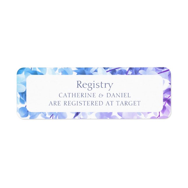 Watercolor Floral Wedding Registry Information (Front)