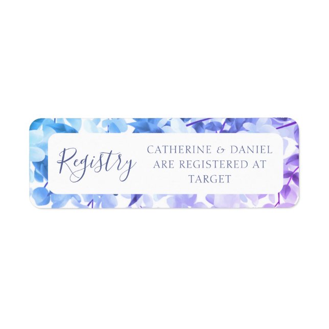Watercolor Floral Wedding Registry Information (Front)