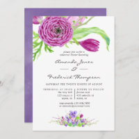 Watercolor Floral Wedding Rehearsal Dinner