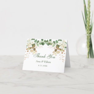 Watercolor Floral Wedding Thank You Card
