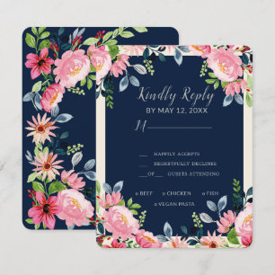 Watercolor Floral Wedding Thank You Card