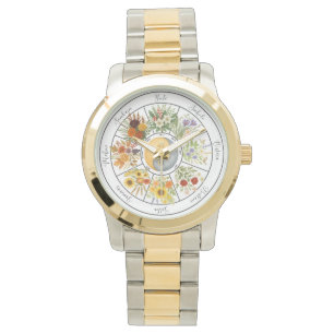 Watercolor Floral Wheel of the Year Pagan Wicca Watch