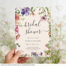 Watercolor Floral Wildflower Bridal Shower