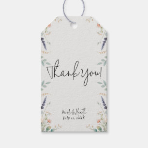 Watercolor Floral Wildflower Spring Bridal Wedding Gift Tags