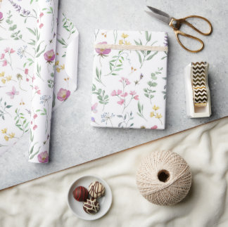 Watercolor floral Wrapping Paper