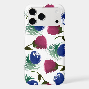 Watercolor Florals Blue Burgundy Greenery Paint