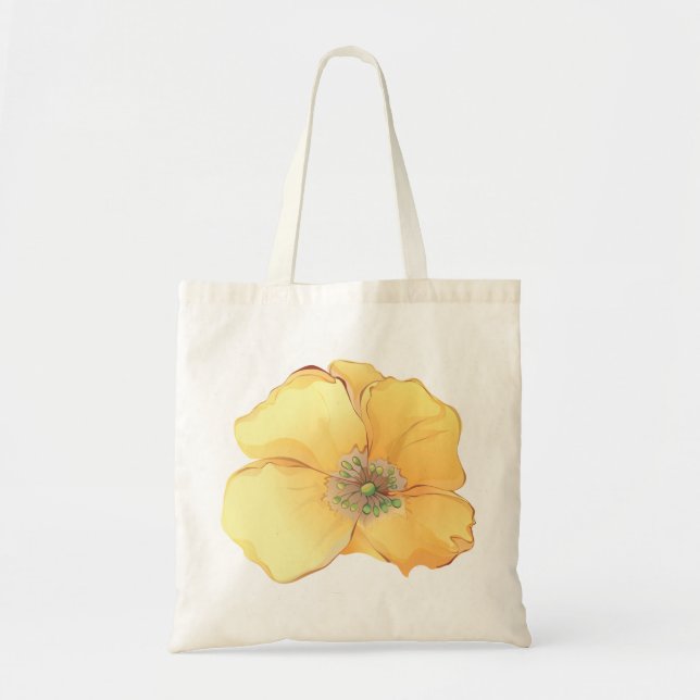 Watercolor Florals Keepsake Tote Bag (Front)