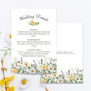 Watercolor Florals Wedding Enclosure Card