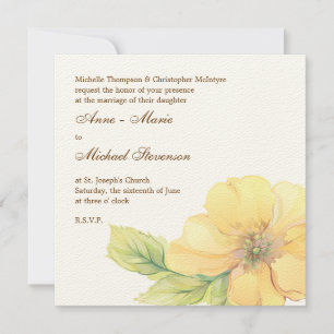 Watercolor Florals Wedding Invitation Card