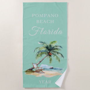 Watercolor Florida Beach Trip Towel