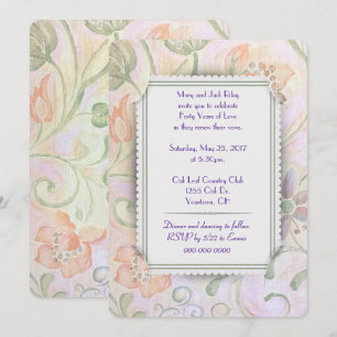 watercolor florwal Wedding Vow Renewal Invitation