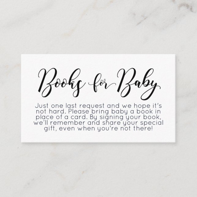 Watercolor Flower Books for Baby Enclosure Card (Front)