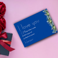 Watercolor flower botanical love funny postcard