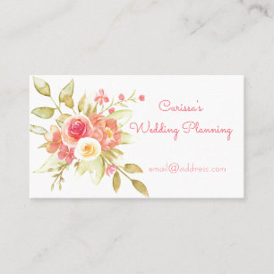 Watercolor Flower Bouquet Business Card