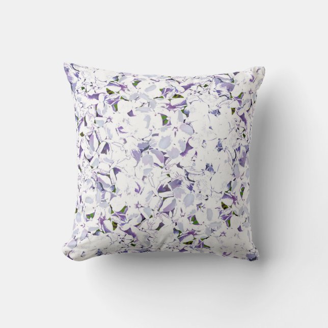 Watercolor flower bouquet of hydrangeas. cushion (Front)
