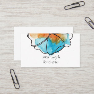 Watercolor Flower Business Card