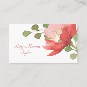 Watercolor Flower Business Card