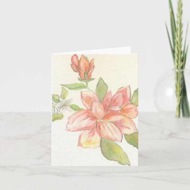 Watercolor Flower Card (Front)